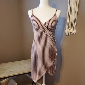 Pinstriped Bodycon Dress Sz L